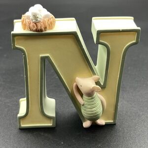Disney Classic Pooh Piglet Letter N Wall Hook Michel Nursery Decor